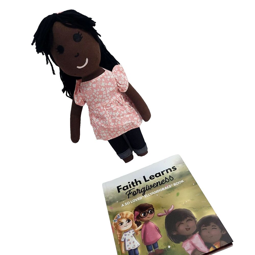 So Loved Elly and Grace Doll Book Set 13" Linen Clothe Christian Forgiveness